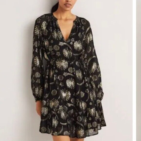 Boden Dresses & Skirts - Boden Metallic Swing “Firework Jacquard” Party Dress — NWT / With Belt • Size 10